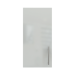 Pre Assembled Modern 350mm fitted kitchen wall unit light grey gloss