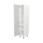 Pre Assembled Modern 400mm Tall Kitchen Larder fitted unit light grey gloss