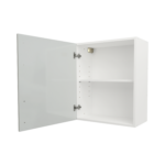 Pre Assembled Modern 600mm fitted kitchen wall unit light grey gloss