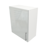 Pre Assembled Modern 600mm fitted kitchen wall unit light grey gloss
