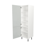 Pre Assembled Modern 600mm Tall Kitchen Larder fitted unit light grey gloss