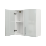 Pre Assembled Modern 700mm fitted kitchen wall unit light grey gloss