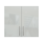 Pre Assembled Modern 800mm fitted kitchen wall unit light grey gloss