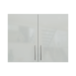 Pre Assembled Modern 900mm fitted kitchen wall unit light grey gloss