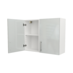 Pre Assembled Modern 900mm fitted kitchen wall unit light grey gloss