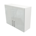 Pre Assembled Modern 900mm fitted kitchen wall unit light grey gloss