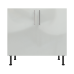 Pre Assembled Modern 900mm fitted kitchen universal base unit light grey gloss