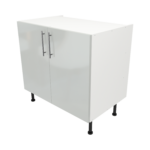 Pre Assembled Modern 900mm fitted kitchen universal base unit light grey gloss
