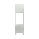 Pre Assembled Modern Double Housing Kitchen Larder fitted Unit light grey gloss