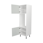 Pre Assembled Modern Double Housing Kitchen Larder fitted Unit light grey gloss
