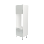 Pre Assembled Modern Double Housing Kitchen Larder fitted Unit light grey gloss