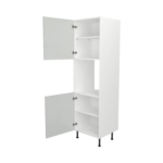 Pre Assembled Modern Single Oven Housing Kitchen Larder fitted Unit light grey gloss
