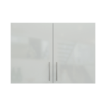 Pre Assembled Modern 1000mm fitted kitchen wall unit light grey gloss