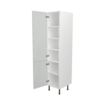 Pre Assembled Modern 450mm Tall Kitchen Larder fitted unit light grey gloss