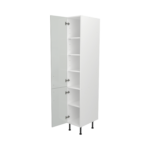 Pre Assembled Modern 350mm Tall Kitchen Larder fitted unit light grey gloss