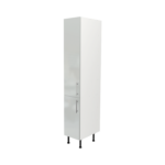 Pre Assembled Modern 350mm Tall Kitchen Larder fitted unit light grey gloss