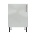 Pre Assembled Modern 600mm fitted kitchen universal base unit light grey gloss