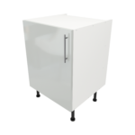 Pre Assembled Modern 600mm fitted kitchen universal base unit light grey gloss