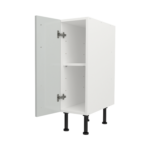 Pre Assembled Modern 250mm fitted kitchen base unit light grey gloss