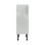 Pre Assembled Modern 300mm fitted kitchen base unit light grey gloss
