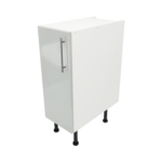 Pre Assembled Modern 300mm fitted kitchen base unit light grey gloss