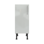 Pre Assembled Modern 350mm fitted kitchen base unit light grey gloss