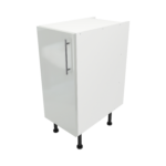 Pre Assembled Modern 350mm fitted kitchen base unit light grey gloss