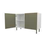 Pre Assembled Modern 1200mm fitted kitchen universal base unit matt agave green