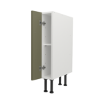 Pre Assembled Modern 150mm fitted kitchen base unit matt agave green