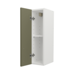 Pre Assembled Modern 200mm fitted kitchen wall unit matt agave green