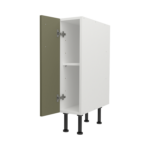 Pre Assembled Modern 200mm fitted kitchen base unit matt agave green