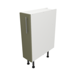 Pre Assembled Modern 200mm fitted kitchen base unit matt agave green