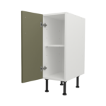 Pre Assembled Modern 300mm fitted kitchen base unit matt agave green