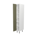 Pre Assembled Modern 300mm Tall Kitchen Larder fitted unit matt agave green