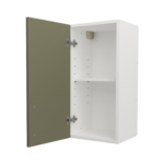 Pre Assembled Modern 350mm fitted kitchen wall unit matt agave green