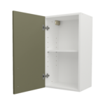 Pre Assembled Modern 400mm fitted kitchen wall unit matt agave green
