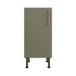 Pre Assembled Modern 400mm fitted kitchen base unit matt agave green