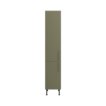 Pre Assembled Modern 400mm Tall Kitchen Larder fitted unit matt agave green