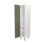 Pre Assembled Modern 400mm Tall Kitchen Larder fitted unit matt agave green