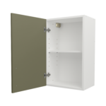 Pre Assembled Modern 450mm fitted kitchen wall unit matt agave green