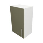 Pre Assembled Modern 450mm fitted kitchen wall unit matt agave green