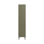 Pre Assembled Modern 450mm Tall Kitchen Larder fitted unit matt agave green