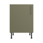 Pre Assembled Modern 600mm fitted kitchen universal base unit matt agave green
