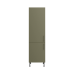 Pre Assembled Modern 600mm Tall Kitchen Larder fitted unit matt agave green