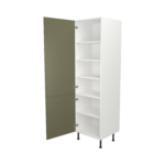 Pre Assembled Modern 600mm Tall Kitchen Larder fitted unit matt agave green
