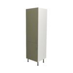 Pre Assembled Modern 600mm Tall Kitchen Larder fitted unit matt agave green