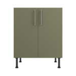 Pre Assembled Modern 700mm fitted kitchen universal base unit matt agave green