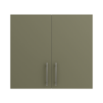 Pre Assembled Modern 800mm fitted kitchen wall unit matt agave green
