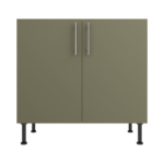 Pre Assembled Modern 900mm fitted kitchen universal base unit matt agave green