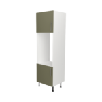 Pre Assembled Modern Double Housing Kitchen Larder fitted Unit Matt agave green